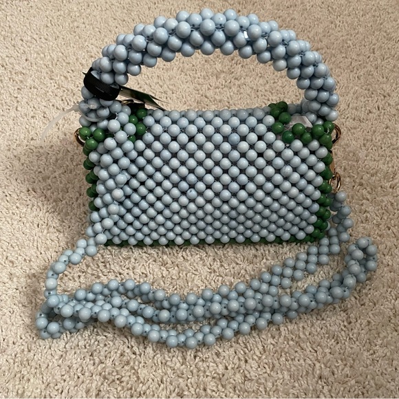 Kate Spade New York x Target Colorblock Beaded Crossbody Bag Green/Blue NWT - Picture 2 of 7